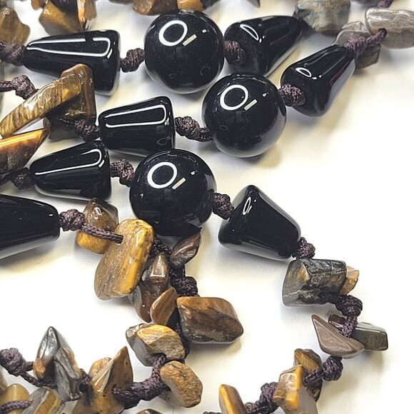 Tigers Eye Small Chips Necklace - Picture 5 of 9